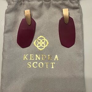 Kendra Scott Magenta Drop Earrings